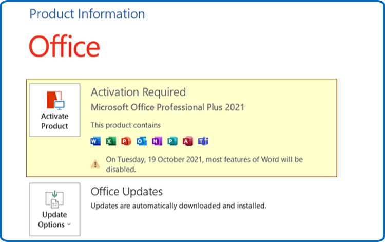 Activate Office 2021 ISO