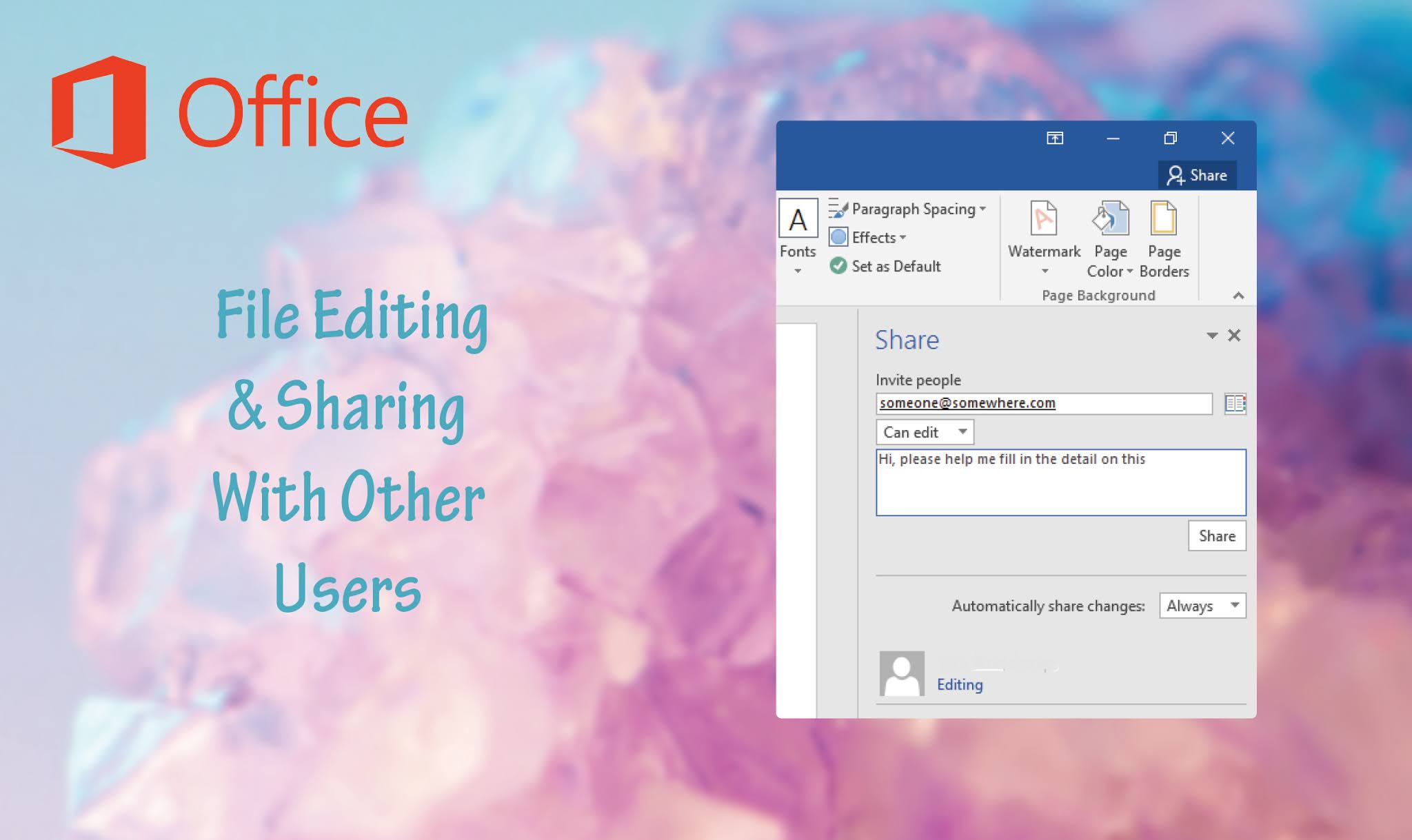 File editing and sharing with other users