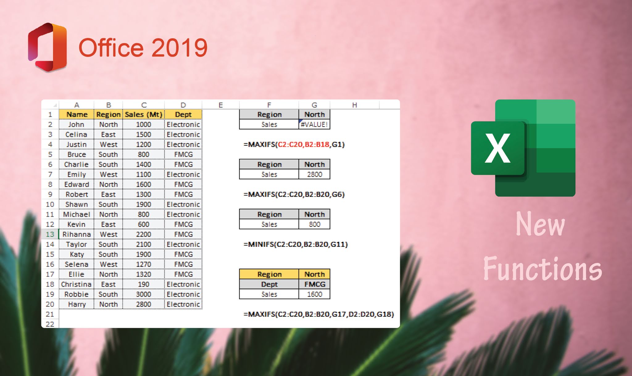 New Functions in Excel 2019