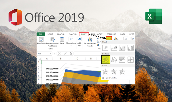 Discover the 3D models with Excel 2019