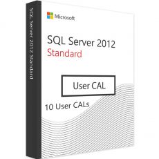 SQL Server 2012 Standard - 10 User Cals, User Client Access Licenses: 10 CALs, image 