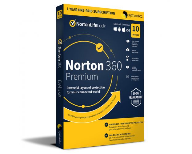 Norton 360 Premium 2024-2025, Runtime : 1 year, Device: 10 Devices, image 