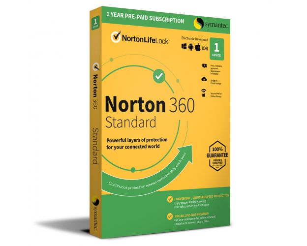 Norton 360 Standard 2024-2025, Runtime : 1 year, Device: 1 Device, image 