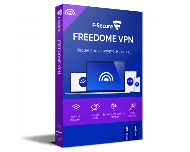 F‑Secure Freedome VPN 2024-2025, Runtime : 1 year, Device: 5 Devices, image 
