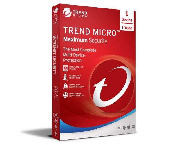 Trend Micro Maximum Security 2024-2025, Runtime : 1 year, Device: 1 Device, image 