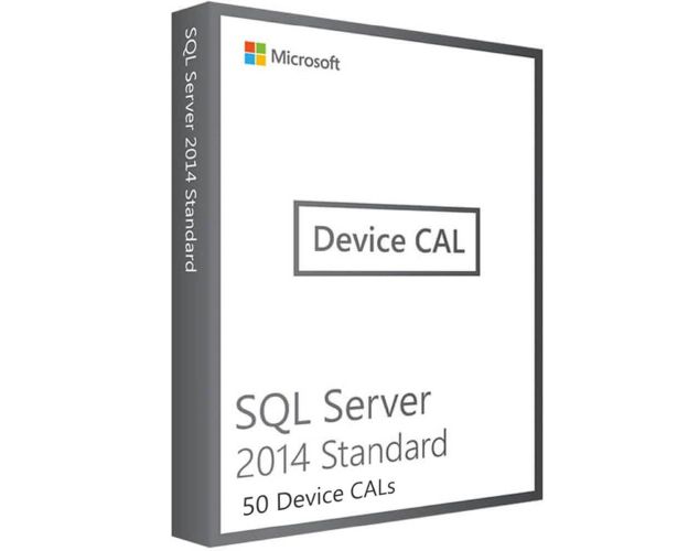 SQL Server 2014 Standard - 50 Device CALs, Device Client Access Licenses: 50 CALs, image 