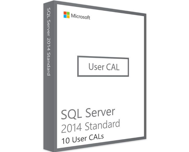 SQL Server 2014 Standard - 10 User CALs, User Client Access Licenses: 10 CALs, image 