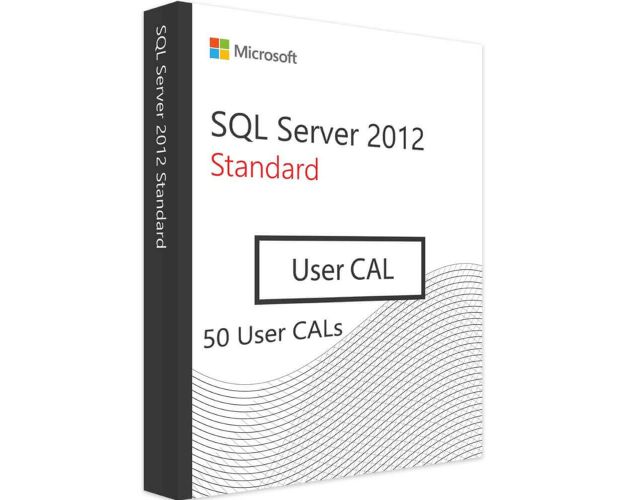 SQL Server 2012 Standard - 50 User Cals, User Client Access Licenses: 50 CALs, image 