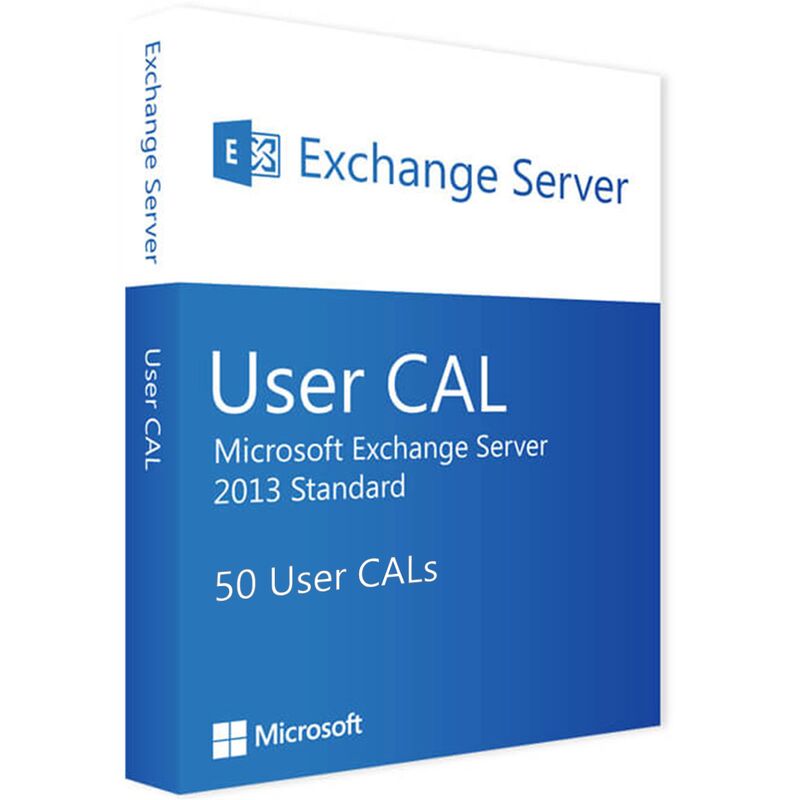 Exchange Server 2013 Standard - 50 User CALs, Client Access Licenses: 50 CALs, image 