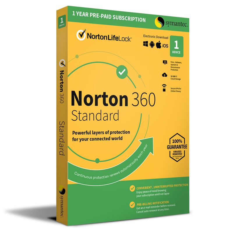 Norton 360 Standard 2026-2027, Runtime : 1 year, Device: 1 Device, image 