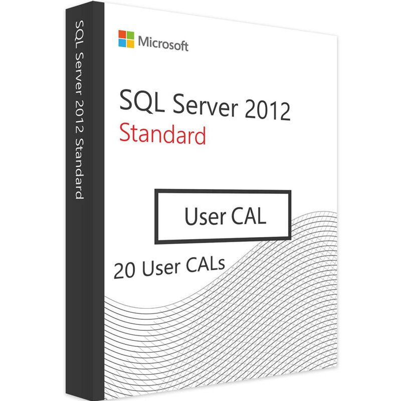 SQL Server 2012 Standard - 20 User Cals, Client Access Licenses: 20 CALs, image 