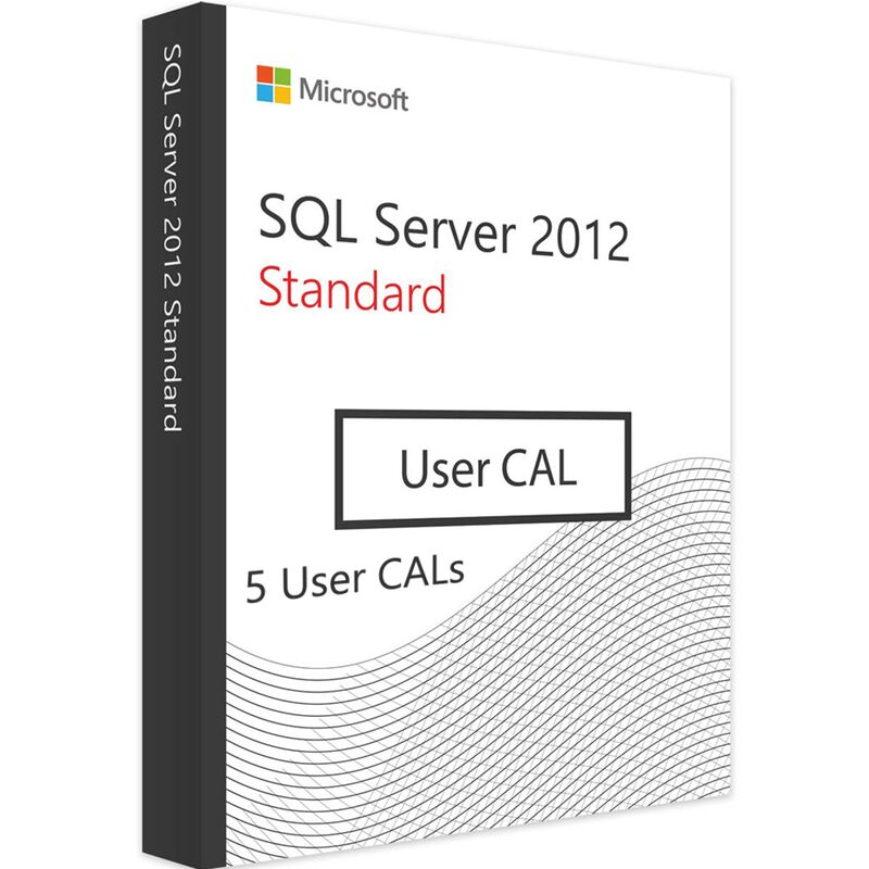 SQL Server 2012 Standard - 5 User Cals, Client Access Licenses: 5 CALs, image 