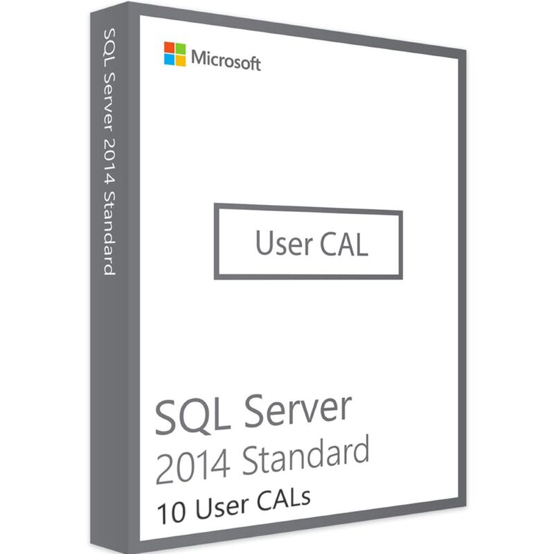 SQL Server 2014 Standard - 10 User CALs, Client Access Licenses: 10 CALs, image 