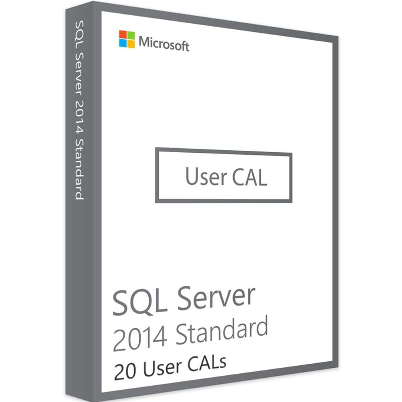 SQL Server 2014 Standard - 20 User CALs, Client Access Licenses: 20 CALs, image 