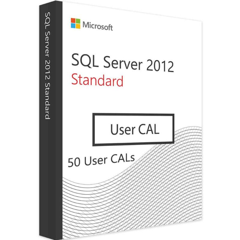SQL Server 2012 Standard - 50 User Cals, Client Access Licenses: 50 CALs, image 
