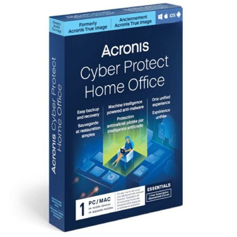 Acronis Cyber Protect Home Office Essentials 2026-2027, Runtime : 1 year, Device: 5 Devices, image 