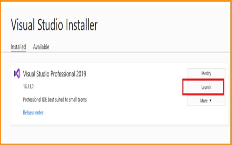 Install Visual Studio 2019