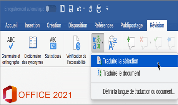 Terjemahan dan Tinta di Outlook 2021