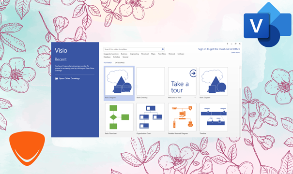 Predefined charts In Visio 2021 Professional