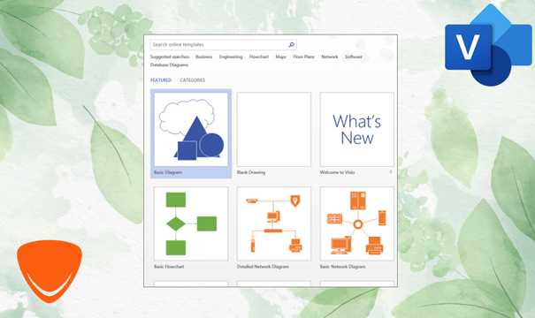 New Shapes, forms and templates In Visio 2021 Standard