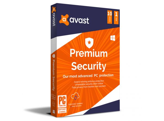 Avast Premium Security 2024-2025, Runtime: 1 Year, Device: 10 Devices, image 