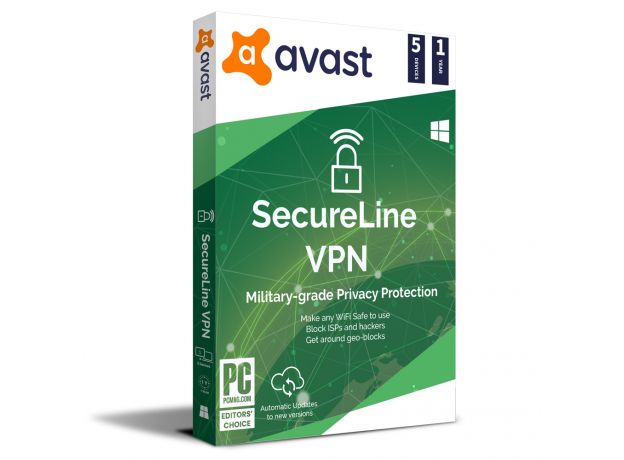 Avast SecureLine VPN, Runtime: 1 Year, Device: 5 Devices, image 