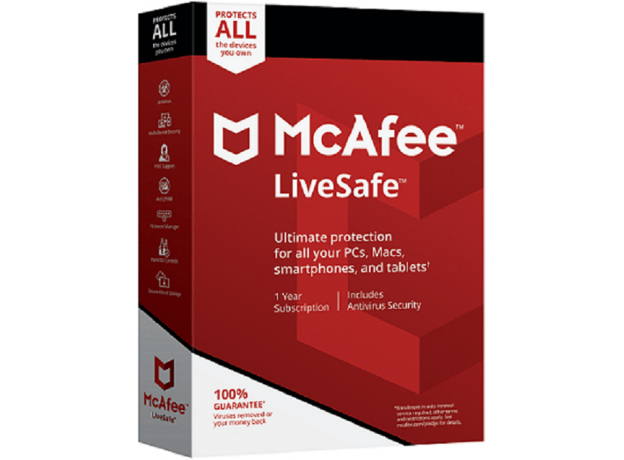 McAfee liveSafe 1 Device 1 Yr, image 