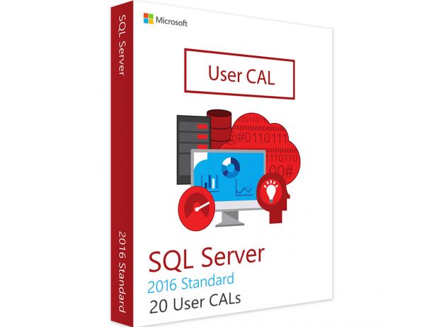 SQL Server Standard 2016 - 20 User CALs, Client Access Licenses: 20  CALs, image 