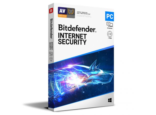 Bitdefender Internet Security 2024-2025, Runtime: 1 Year, Device: 10 Devices, image 