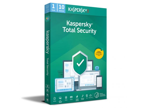 Kaspersky Total Security 2024-2025, Runtime: 1 Year, Device: 10 Devices, image 