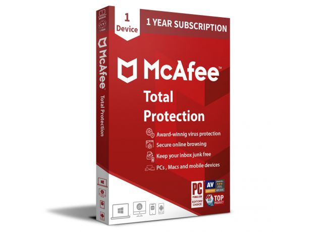 McAfee Total Protection 2024-2025, Runtime: 1 Year, Device: 1 Device, image 