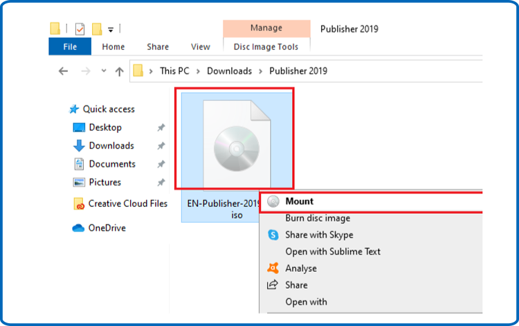 Install Publisher 2019