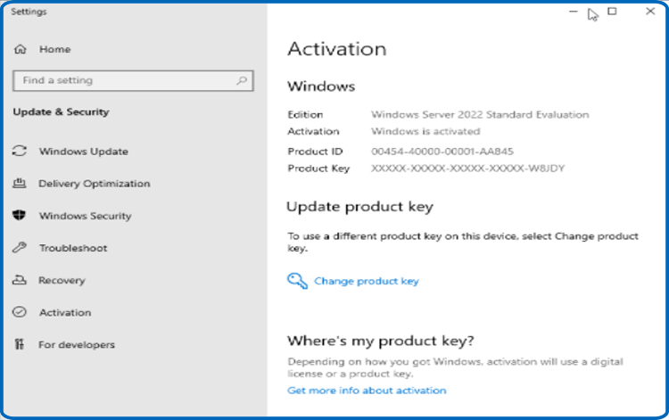 Activate Windows Server 2022