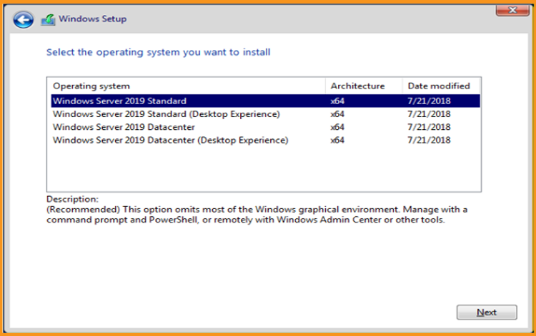 Windows Server 2019