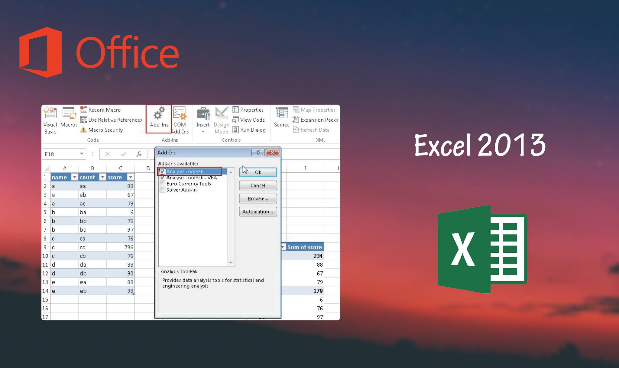 Office Excel 2013